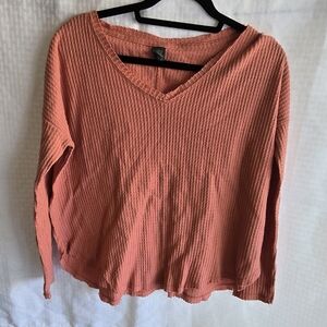 Wild Fable Coral Textured Knit Top